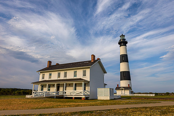 Bodie Lighthouse- Bodie Island Keepers Quarters Image by Glenn Woodell