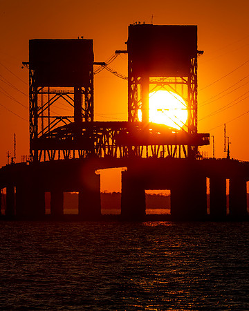 Newport News- James River Bridge Sunset Image by Glenn Woodell